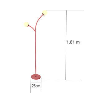 Luminária de Chão Coluna Galhos 2 Globos3