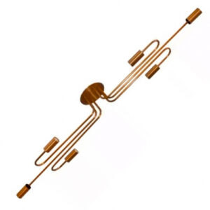 Luminária de Parede Plafon Tubular 6 Lâmpadas Ferri