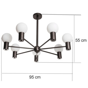 Luminária de Teto Lustre Globo Vidro Mica2