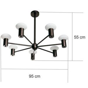 Luminária de Teto Lustre Globo Vidro Sakai2