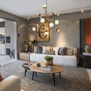 Luminária de Teto Lustre Meteoritos2