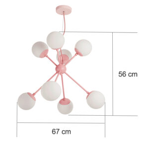 Luminária de Teto Lustre Pendente Baila 8 Lâmpadas2