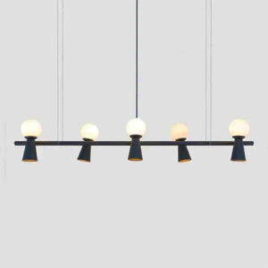 Luminária de Teto Lustre Pendente Baldufa 5 Esferas1