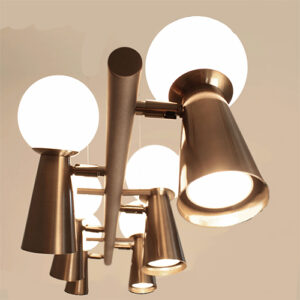 Luminária de Teto Lustre Pendente Baldufa 8 Esferas Grande