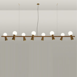 Luminária de Teto Lustre Pendente Baldufa 8 Esferas Grande1