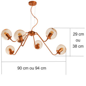 Luminária de Teto Lustre Pendente Carrossel de Globo4
