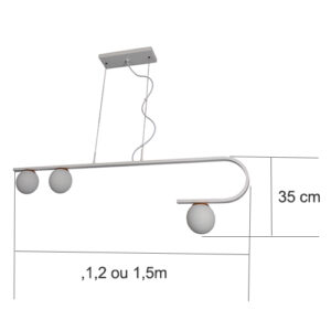 Luminária de Teto Lustre Pendente Dona Canopla Central2