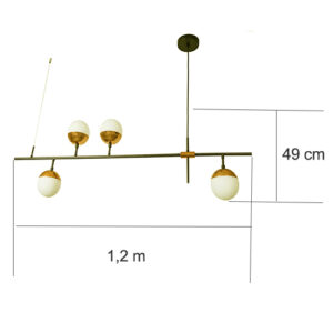 Luminária de Teto Lustre Pendente Nulo 4 Lâmpadas2