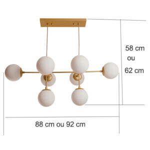 Luminária de Teto Lustre Pendente Torra 8 Lâmpadas3