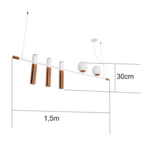 Luminária de Teto Lustre Pendente Vitta 3