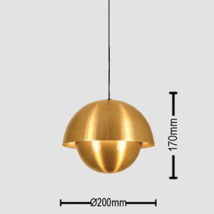 Luminária de Teto Pendente Alumínio Rebatedor Opostas P2