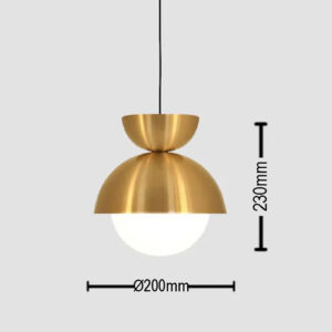 Luminária de Teto Pendente Alumínio Vidro Copa4