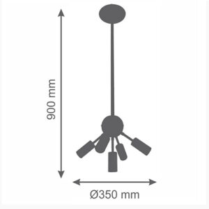Luminária de Teto Pendente Clemente1