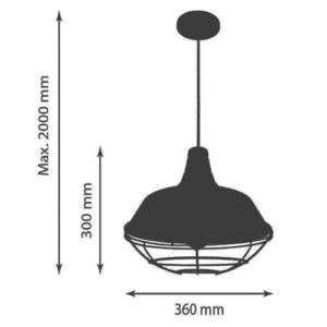 Luminária de Teto Pendente Evaristo Pequeno2