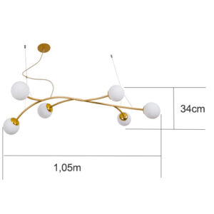 Luminária de Teto Pendente Lustre Galhos2