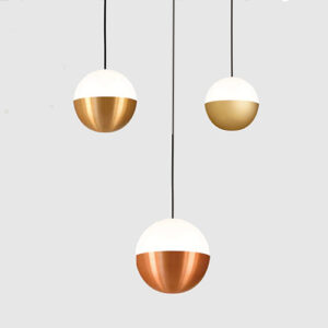 Luminária de Teto Pendente Meio Globo Invertida1