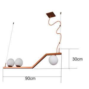 Luminária de Teto Pendente Pala 3 Globos3