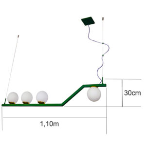 Luminária de Teto Pendente Pala 4 Globos2