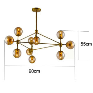 Luminária de Teto Pendente Sansão com Globo5