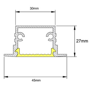 Perfil de Embutir Linear LED Integrado 4,5cm8