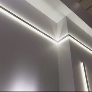 Perfil de Sobrepor Linear Duplo Faxo de Luz com Difusor 5cm14