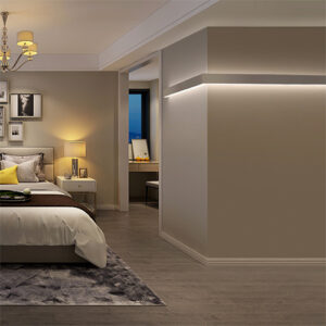 Perfil de Sobrepor Linear Duplo Faxo de Luz com Difusor 5cm15