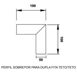 Perfil de Sobrepor Linear Duplo Faxo de Luz com Difusor 5cm4
