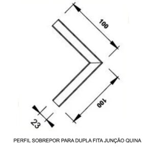 Perfil de Sobrepor Linear Duplo Faxo de Luz com Difusor 5cm6