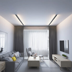 Perfil de Sobrepor Linear Duplo Faxo de Luz com Difusor 5cm9