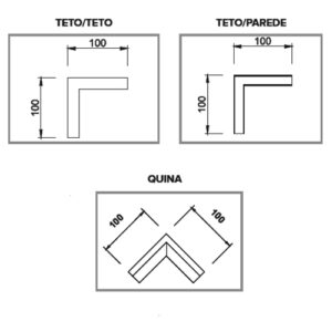 Perfil de Sobrepor Linear para Fita Led com Cúpula Acrílico 18,5cm5