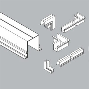 Sistema Perfil de Embutir Linear Alumínio Extrusado 7,4cm10