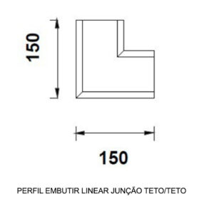 Sistema Perfil de Embutir Linear Alumínio Extrusado 7,4cm12