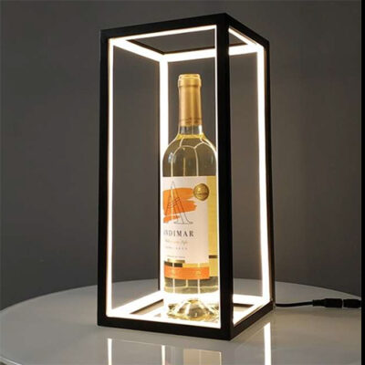 Destaque garrafa iluminada  - Abajur Minimalista Moldura Led