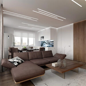 Perfil em Alumínio Extrusado para 2 Fitas Led no Frame 9,2cm2