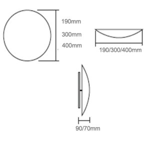 Luminária de Parede Arandela Redondo Eclipse Curvo4