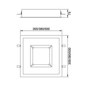 Luminária de Teto Embutido Beleza1