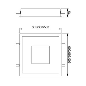 Luminária de Teto Embutido Donna Pro Com Aba1