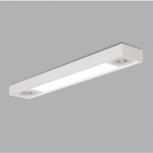 Luminária de Teto Plafon Retangular Tropical com Lâmpada