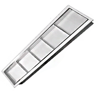 Luminária acrílico Aletas LED 0,60cm