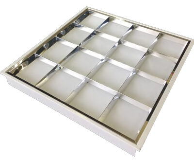 Luminária acrílico, Aletas LED Integrado