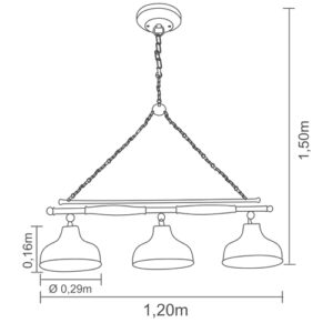 pendente_triplo_trilho_billar_tamanho