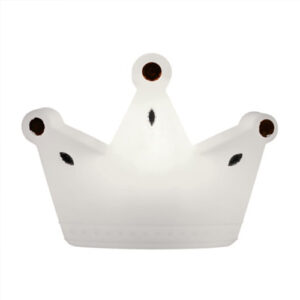 abajur_infantil_Polietileno_coroa_branca_frente_ligada