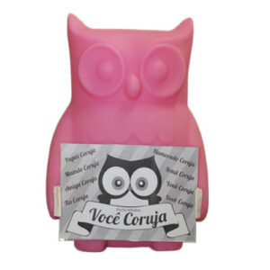 abajur_infantil_Polietileno_coruja_porta_retrato_rosa-frente