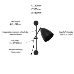 arandela_orion_serena_detalhes