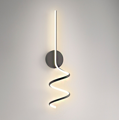 Arandela LED fina Espiral