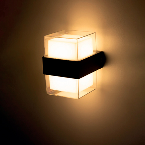 Arandela LED 2 focos quadrada