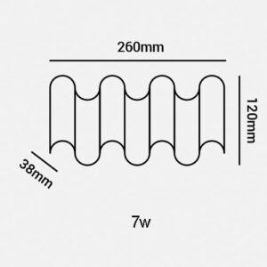 arandela_Schala_dorada_7w_tamanho