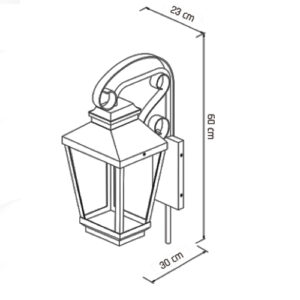 arandela_ingles_gold_pequena_tamanho