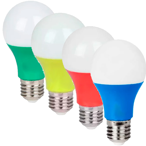 Lâmpada Bulbo LED Cores