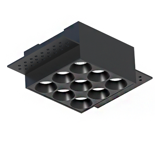 Spot Embutir Quadrado Creta 9w